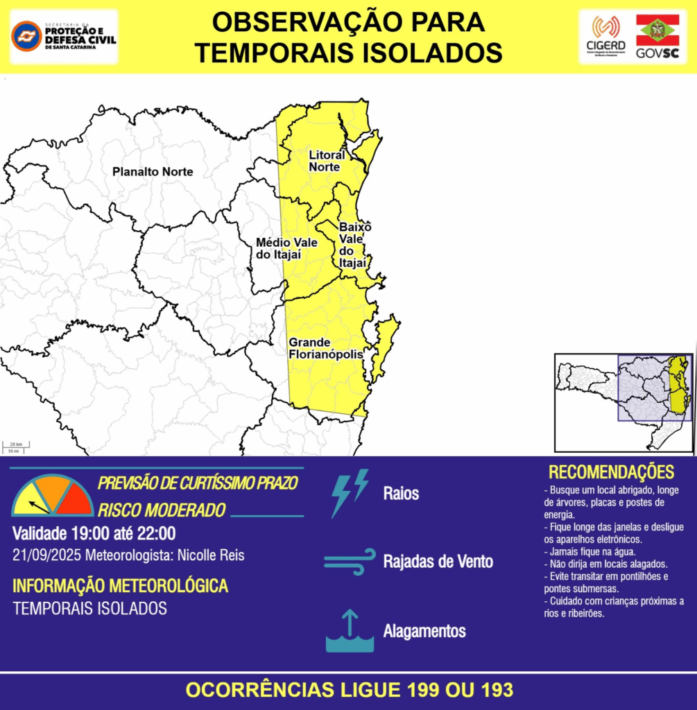 Alerta de Temporais Isolados: Previsão para as Próximas 3 Horas