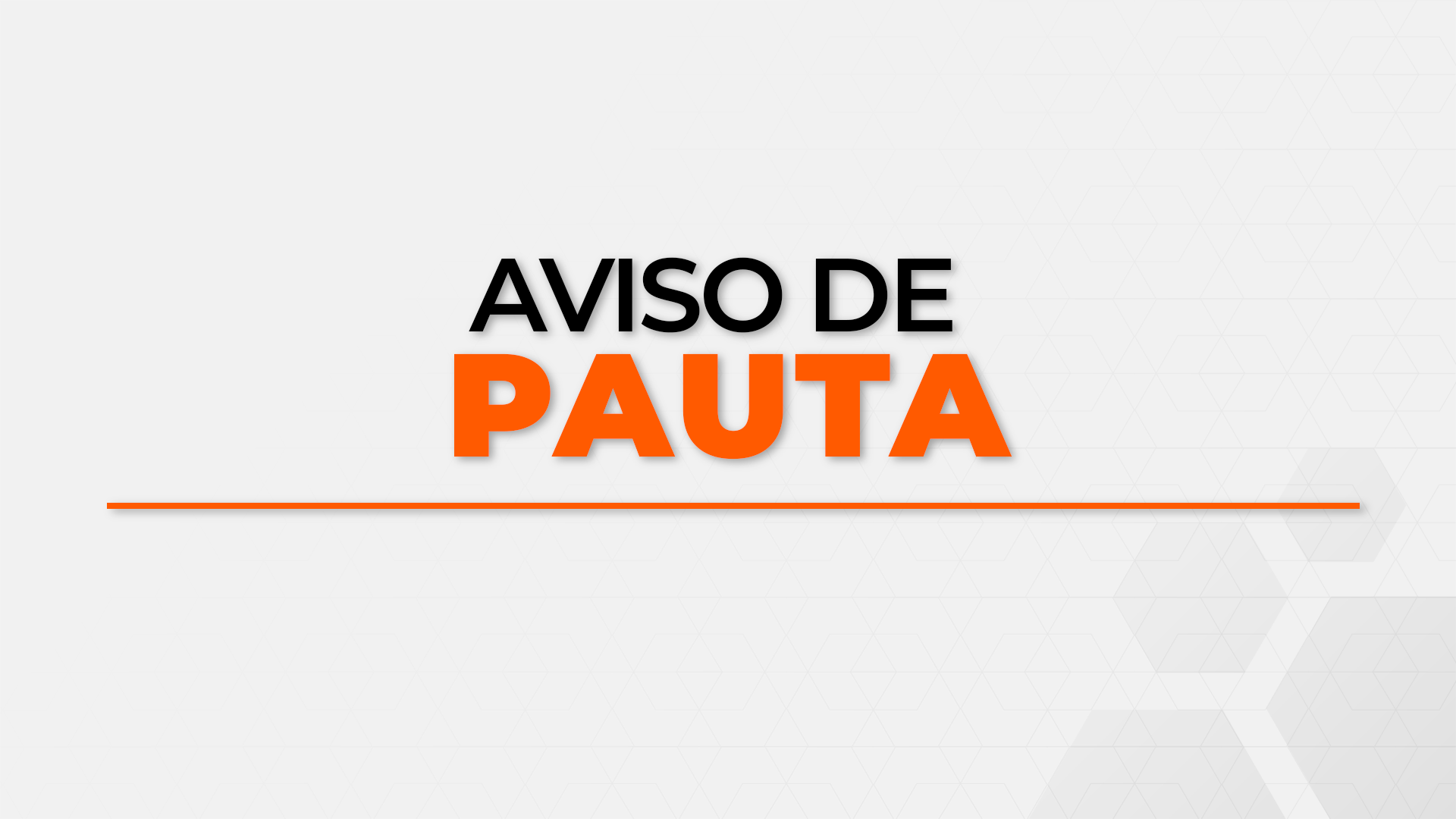 AVISO DE PAUTA