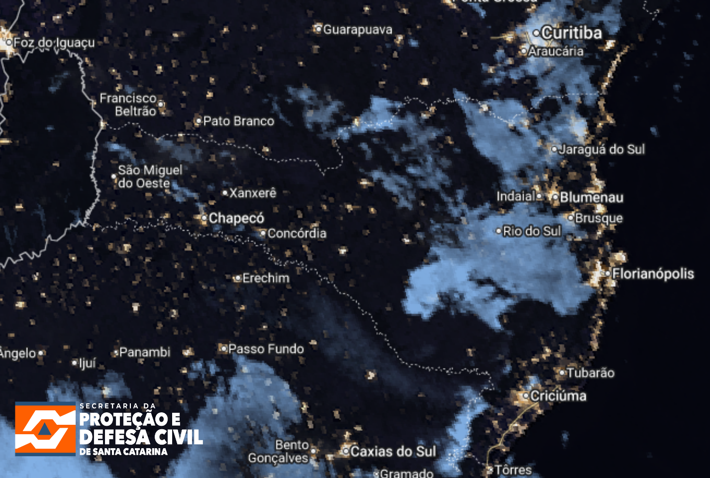 Monitoramento Meteorológico SDC/SC 26/03 23:20