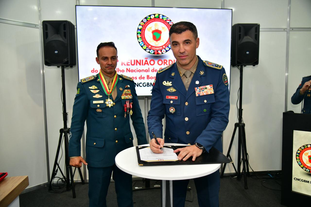 Secretário da Proteção e Defesa Civil de SC, coronel Fabiano de Souza, assume presidência da LIGABOM