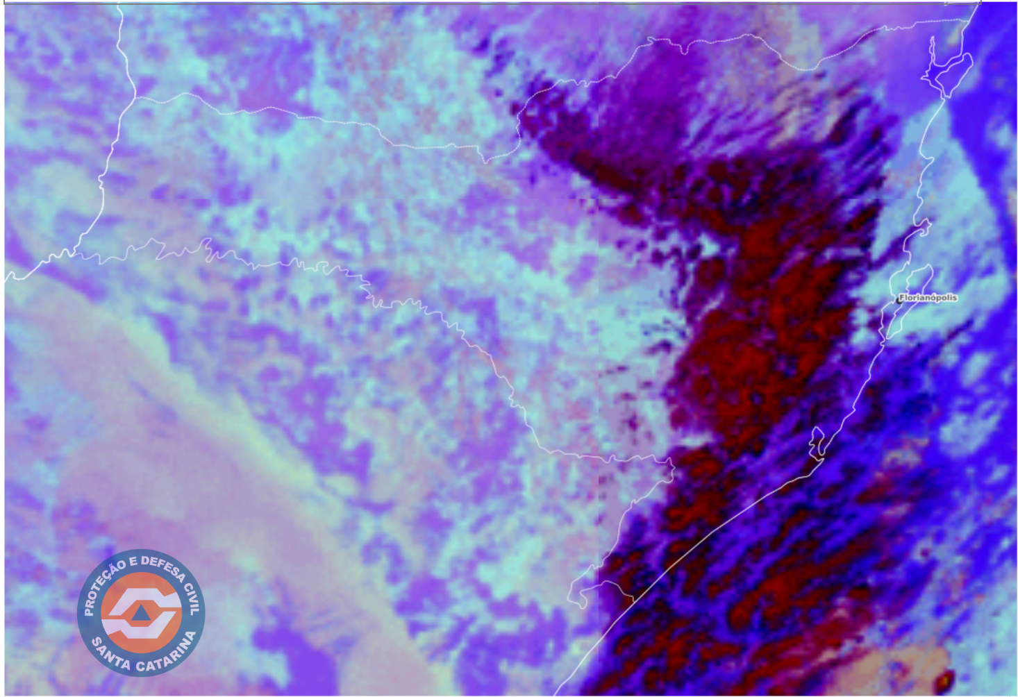 Monitoramento Meteorológico SDC/SC 17/04 05:45